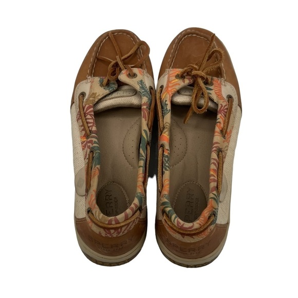 Sperry Topsider Brown Leather Angelfish Seaweed Boat Shoes Size 8 Women's - Picture 5 of 9